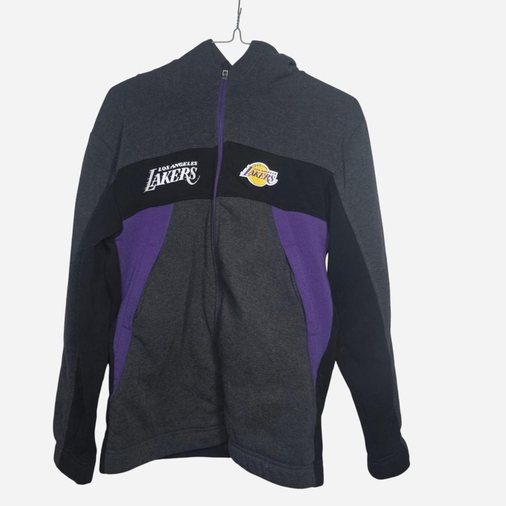 NBA Los‎ Angeles Lakers black & purple zip up hoodie Size 18-20 kids